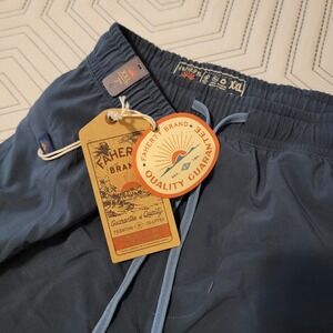 Faherty Shorelite Trunk Shorts Men's XXL 7" Blue Lined Quick Dry Outdoors Swim